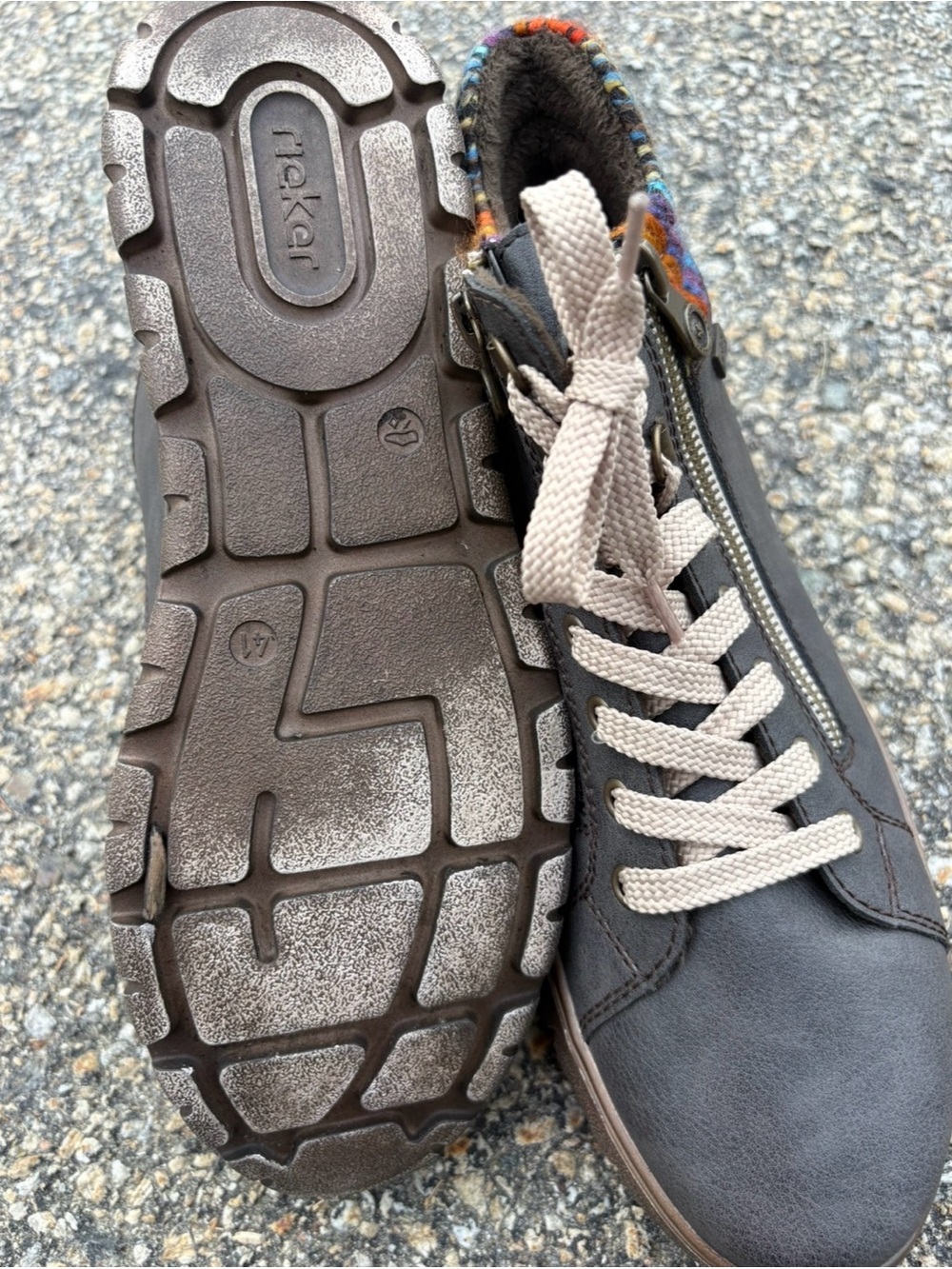 NWOB! Rieker N1305 HEIKE Women’s Water Resistant Boots,9.5,Basalt/Orange Multi - Picture 9 of 15
